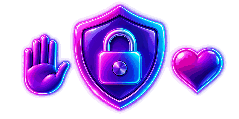 Escudo con candado, referido al juego seguro